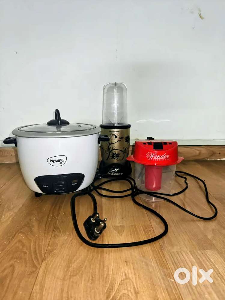 Rice cooker, mixie blender and steamer