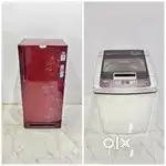 Godrej single door fridge and LG turbo drum washing machine with bill
