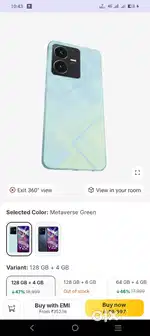 Vivo y22.4gb/128gb
