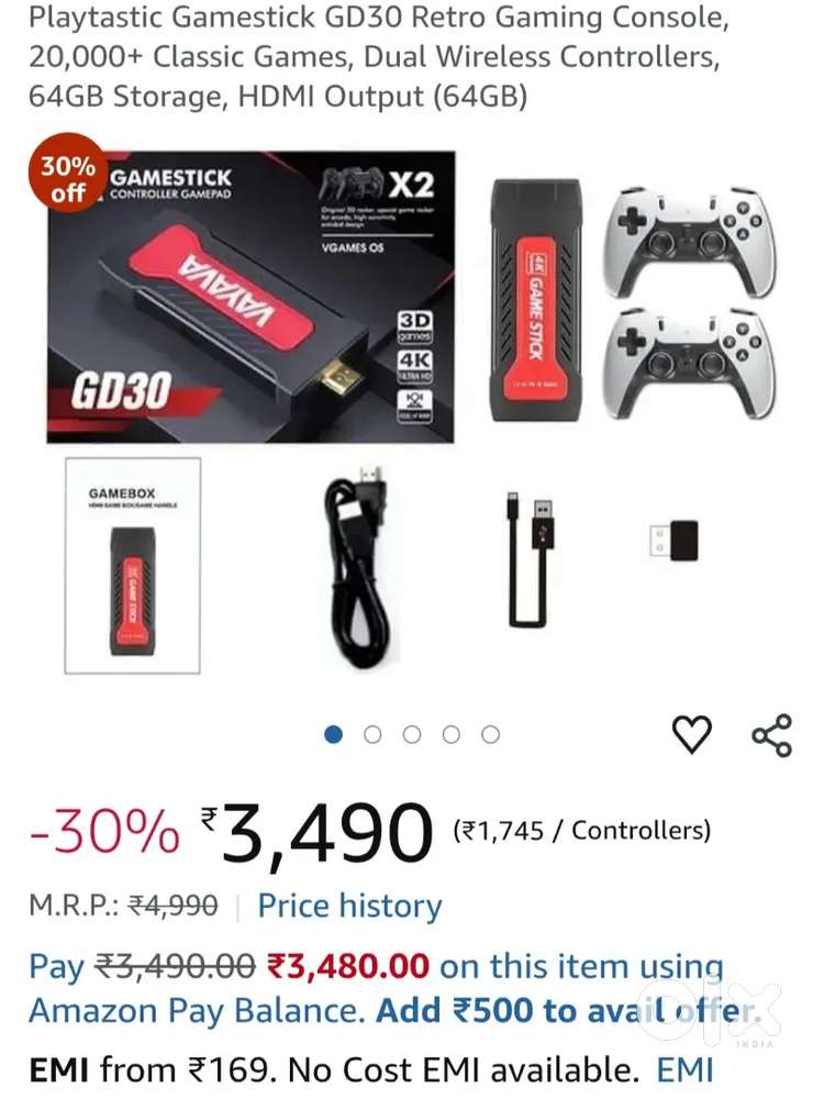 Gamestick Controller Gamepad GD30