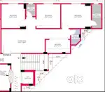 1st Floor New Flat 3BHK registered with GHMC permit and Car Parking