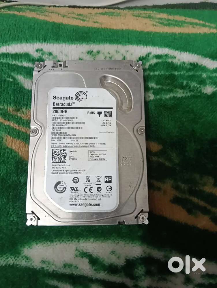 Seagate barracuda 2000 GB hard disk