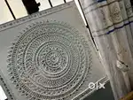 Lippan art manadala design pure white