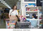 billing, purchasing in supermarket