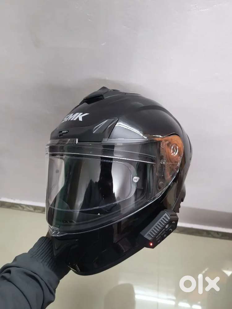 SMK TYPHOON HELMET WITH ADDED LGP BLUETOOTH SET
