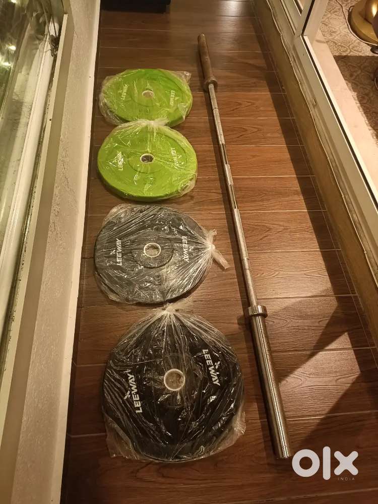 Olympic Barbell with Bumper plates