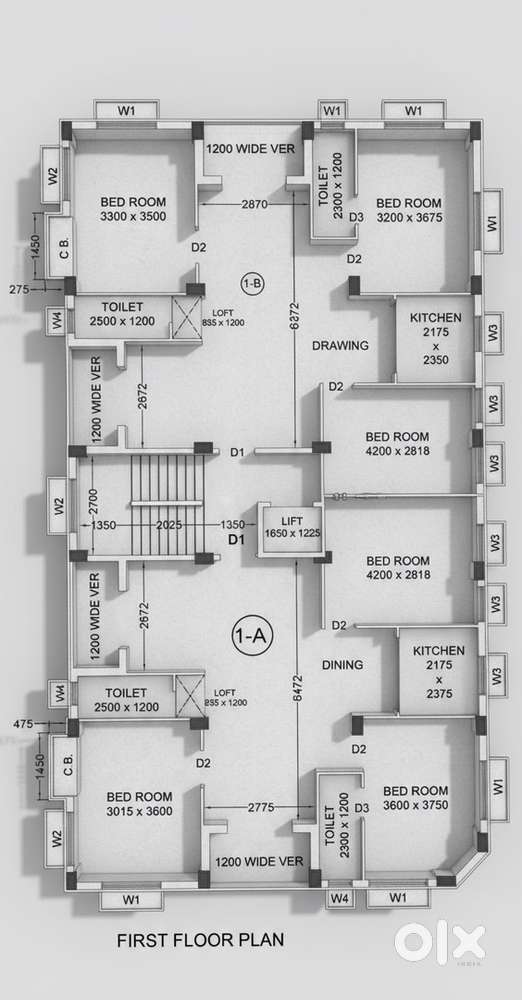 A WITHOUT BROKERAGE 3BHK SEMI FURNISHED FLAT FOR SALE  DEESHARI ESTA