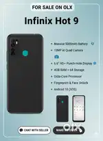 Infinix Hot 9 (4GB RAM / 64GB Storage) - with Box & Accessories