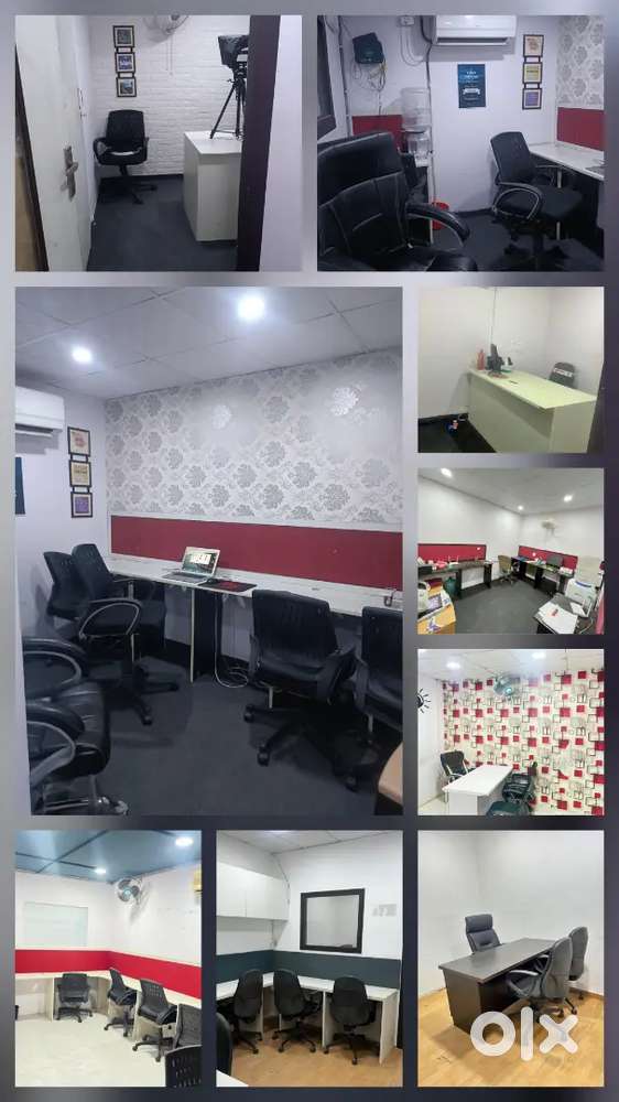 Full Furnished Office Space For Rent.1Cabin 5 Workstations(Near Metro)