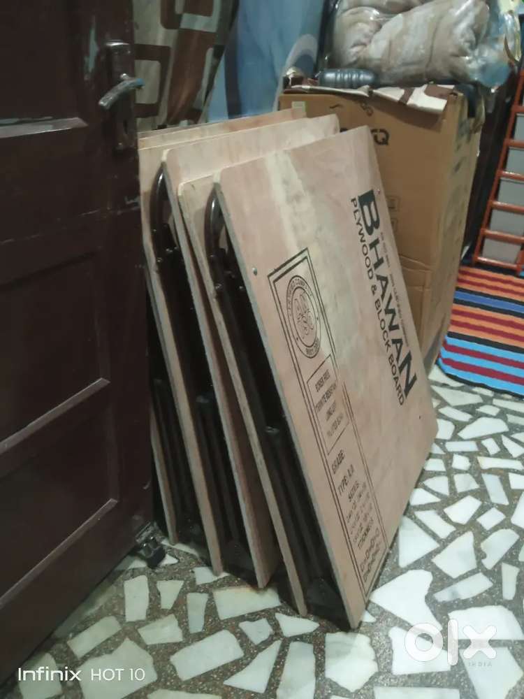 Wooden folding bed khud banvaya 4 pic