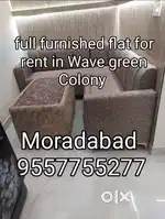Full furnished flat in Wave green colony ramganga vihar  Muradabad