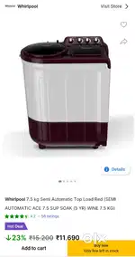 Semi-Automatic Washing Machine 4years old.
