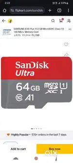 64 GB SAMSUNG ORIGINAL SD CARD ( CHIP MEMORY )