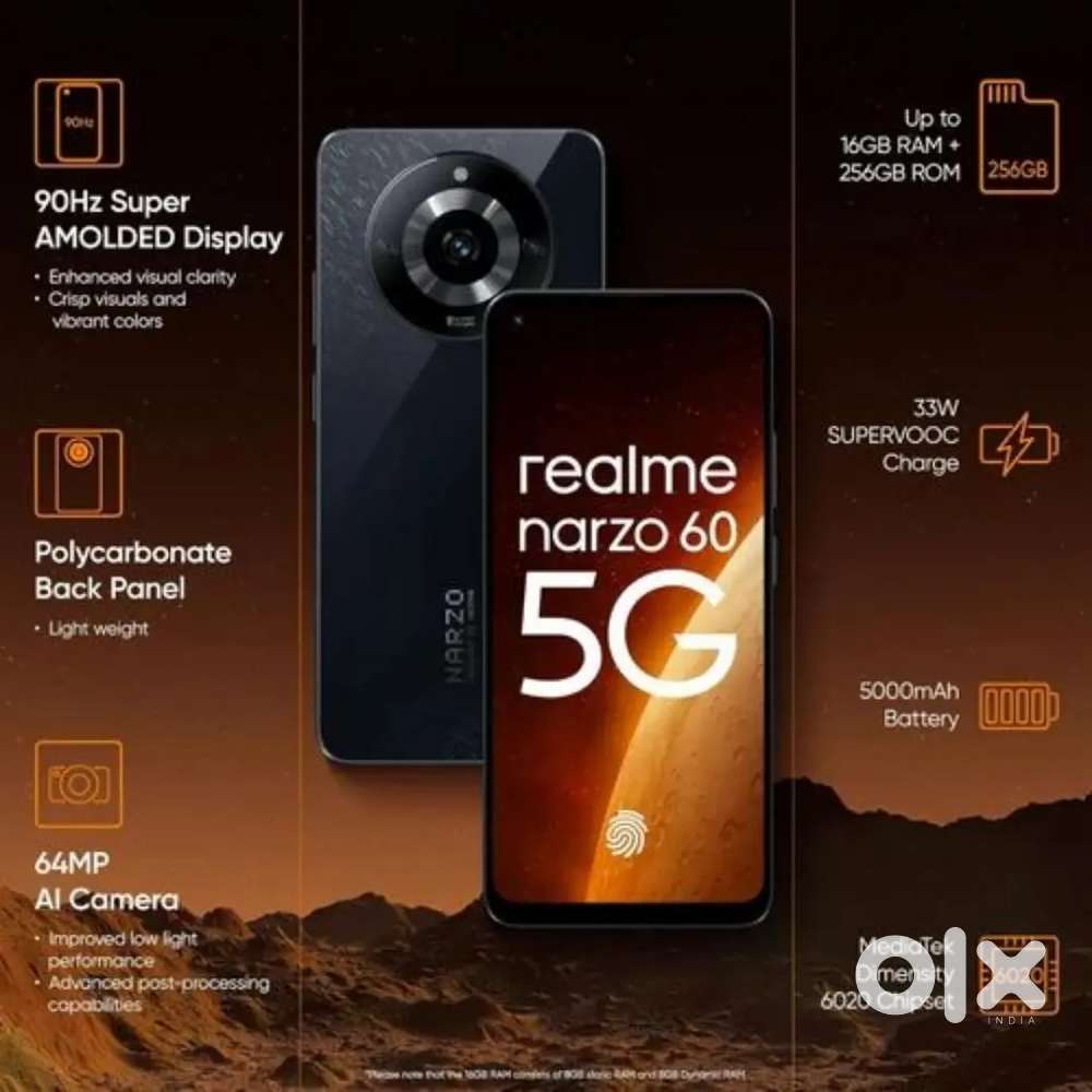 Realme narzo 60 5g 8/256 gb