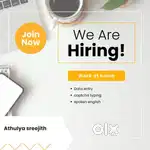 Part time job ഉണ്ട് limited ഓഫർ ആണ് appointment ഇപ്പോ തീരും limited