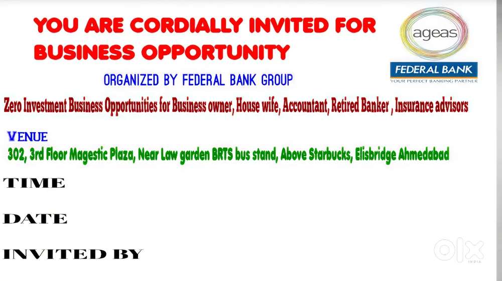 Federal Bank freelancer work ahmedabad