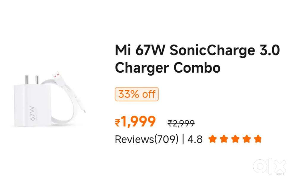 Xiaomi 67w type c charger