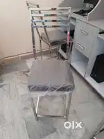 4 OFFICE COMPUTER TABLES WITH 10 STEEL CHAIRS, DOOR