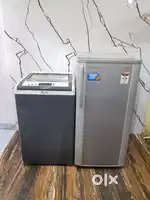 Samsung fresh tech grey single door refrigerator and washing machine 6