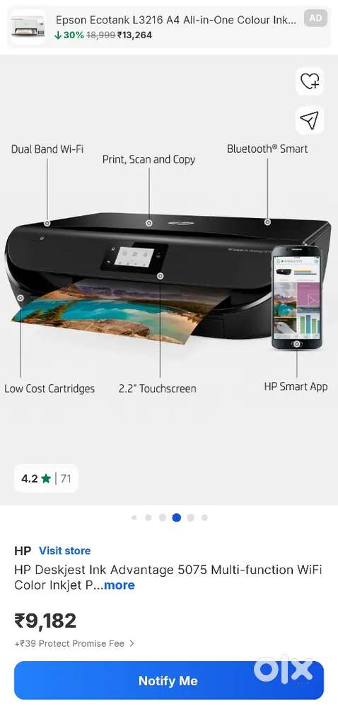 HP Deskjest Ink Advantage 5075