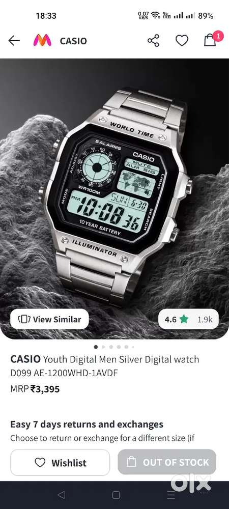 Casio orginal 2 month used