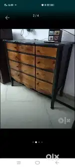 Pure sagwaan wooden drawer table and swing and kids cycle