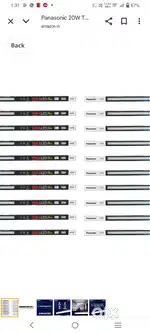 Panasonic led tube light 20w 4ft