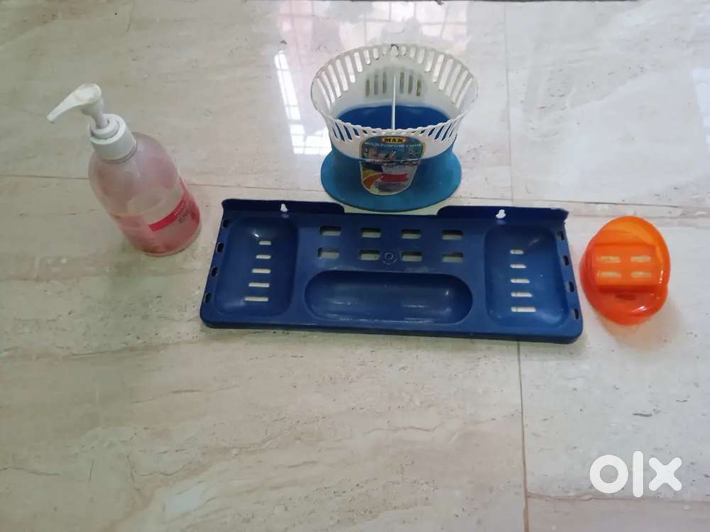Combo 4 Set Big & Small Soap Case + Hand wash dispenser + Brush Stand
