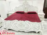 Antique Maharaja wooden+marble bed
