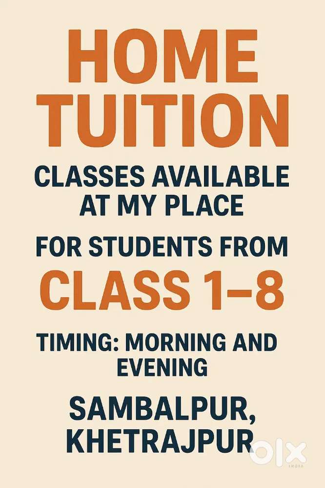 Tuition for Class 1–8 Students (All Subjects)