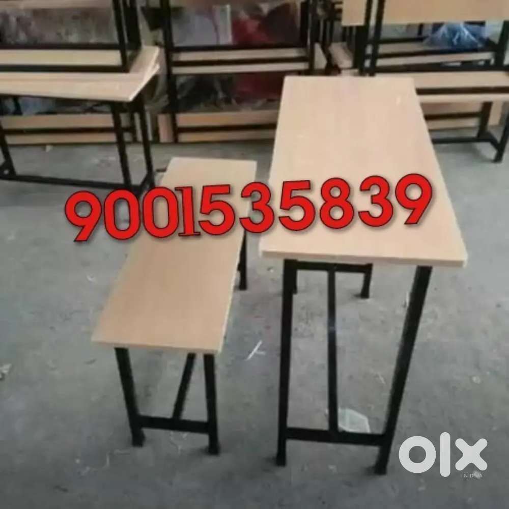 Neww school furniture set table with bench set