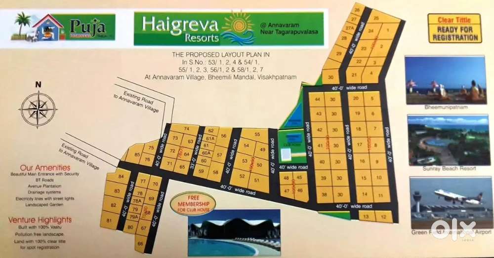 DIRECT beach view land for sale Fixed Rates