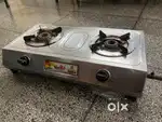 Gas stove with 2 burners for LPG pipeline connection