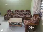 Sofa 5 seater 1 table 1 muncha 6.5 feet, 1 dewan