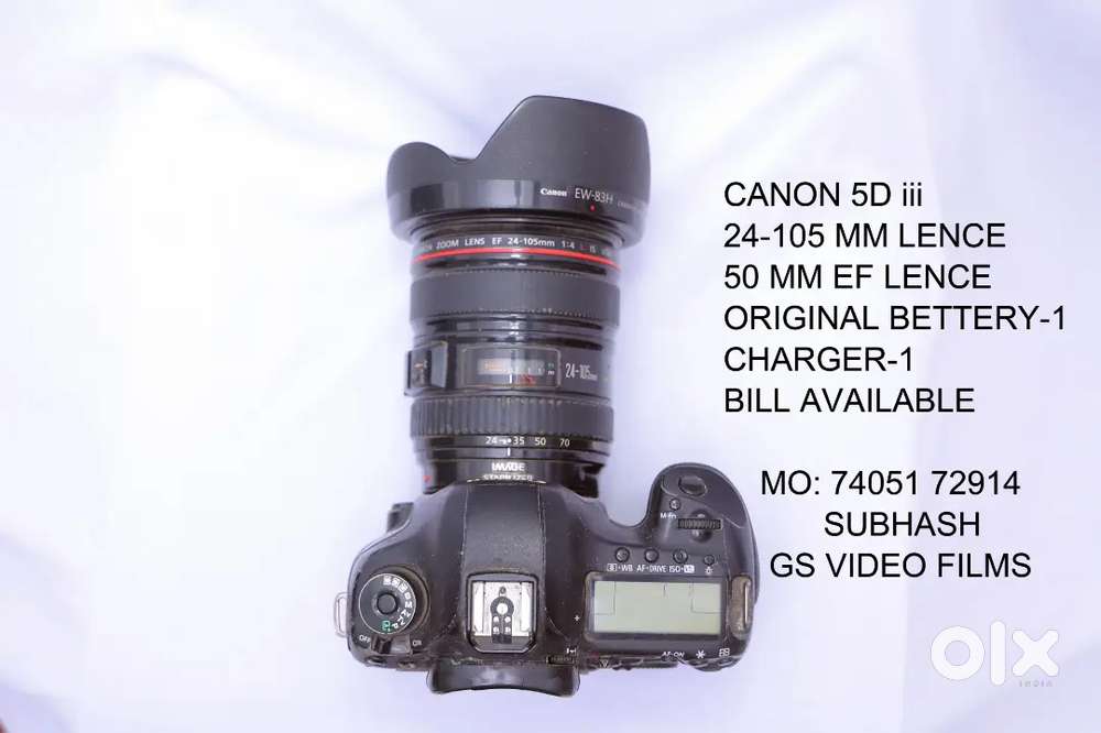 Canon 5D mark 3 with 50mm lence
