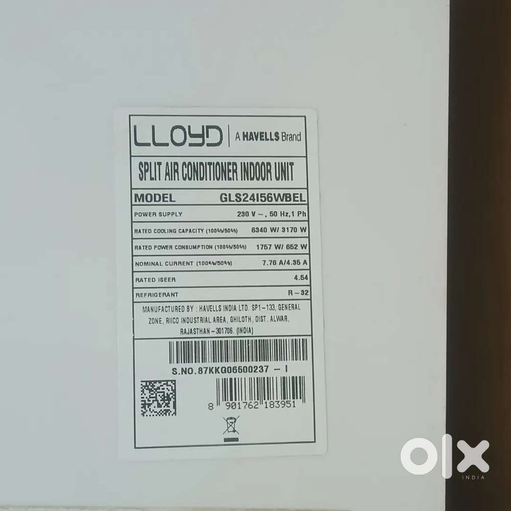 Lloyd 2 ton (exceed to 2.5) split AC inverter ac