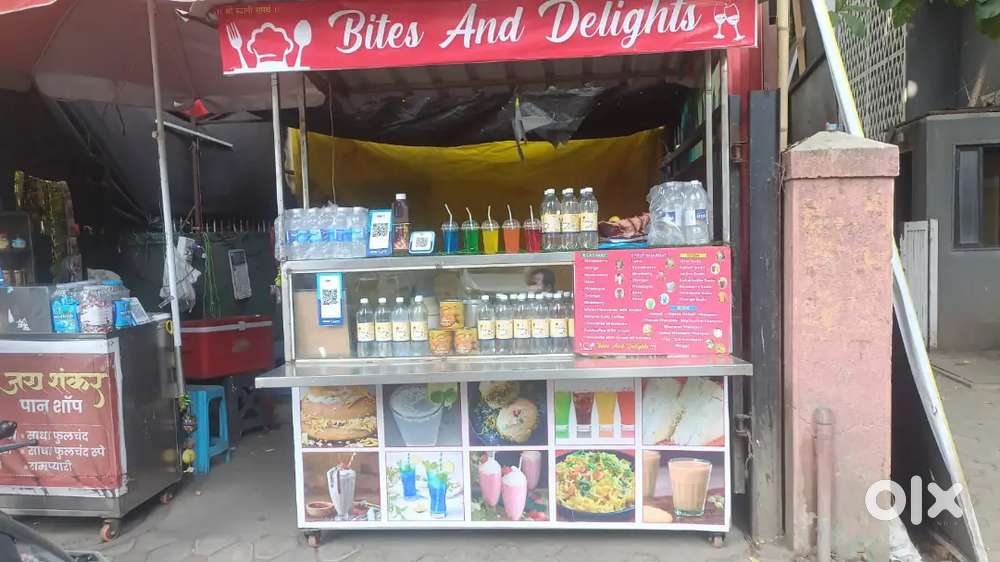Food counter stall  with shigadi of 2 burner and stand