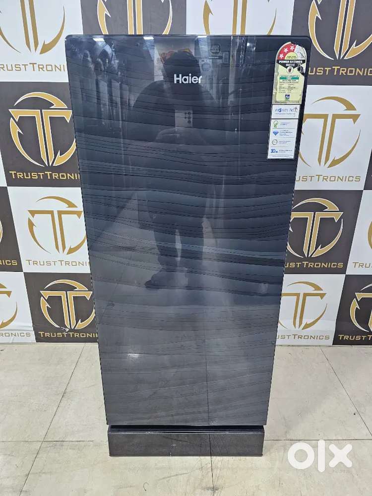 Glass finish in mint condition 190ltr refurbished haier fridge