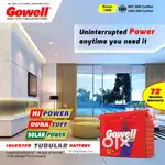 Tubular battery inverter combo