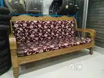 Big sofa with 2 sofa chair with centre table