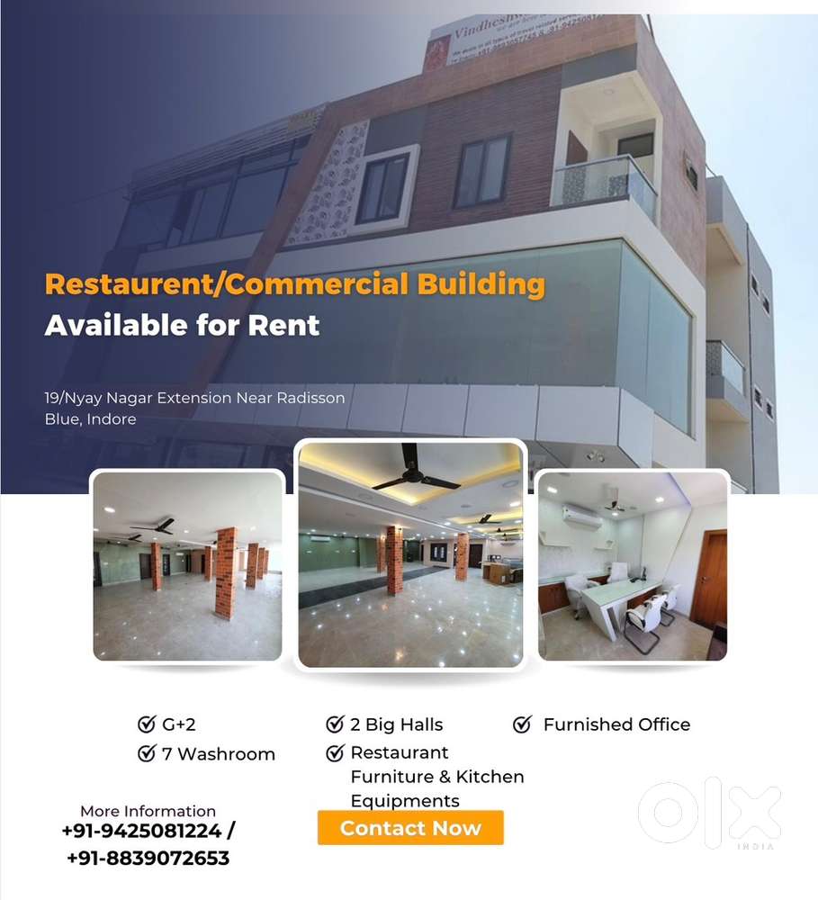 Furnished restaurent/commercial building for rent