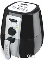 INALSA Air Fryer Fry-Light-1400W with 4.2L Cooking Pan (Black/Silver)