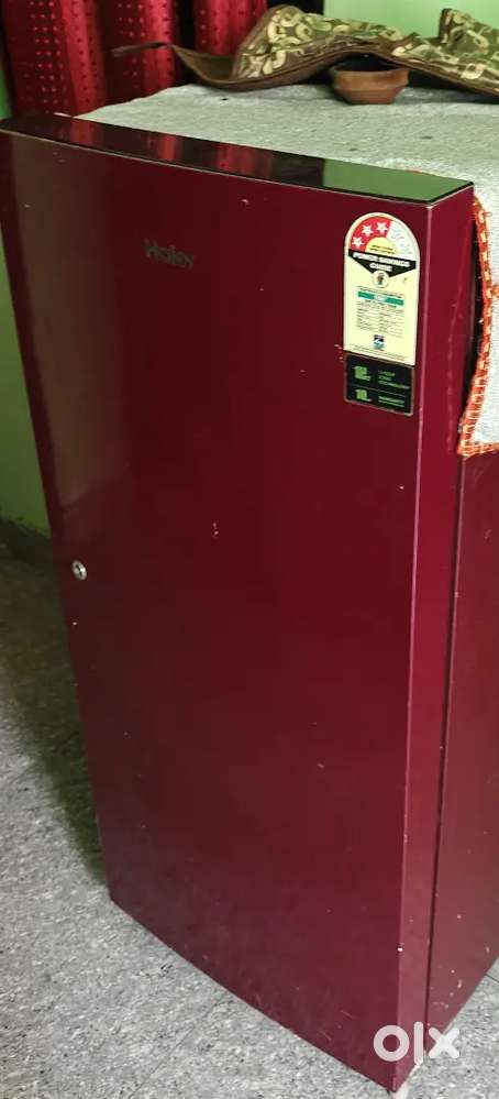 Haier mahroon color fridge