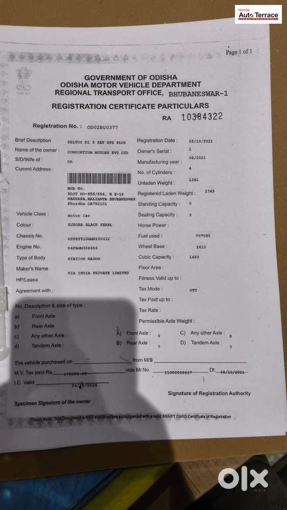 Kia Seltos HTX Plus D, 2021, Diesel