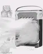 Mini USB Air Cooler Fan with Mist 3Speed LED Light  Portable & Stylish