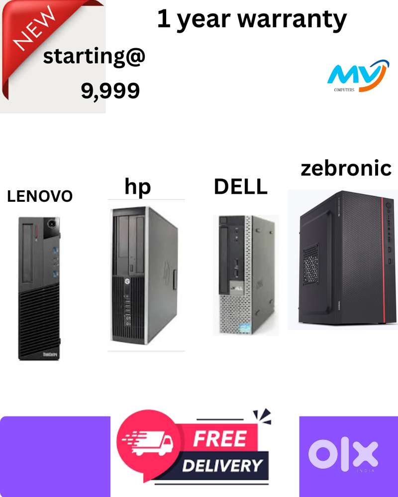 Warranty  All Basic Software Loadedt i3-i5-i7 Available @ Low Price