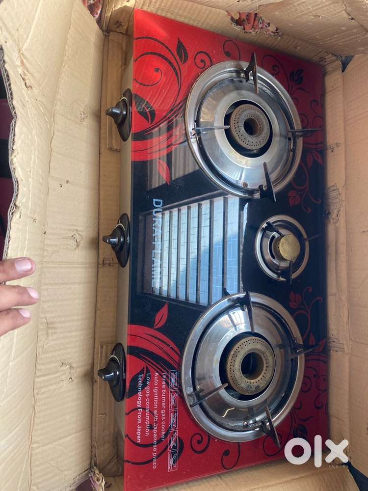 Three Burner Glass Stove Gas