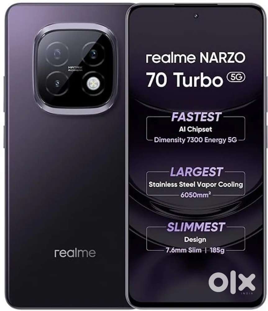 Realme narzo 70turbo 5g 8,128. Under warranty 6.month old