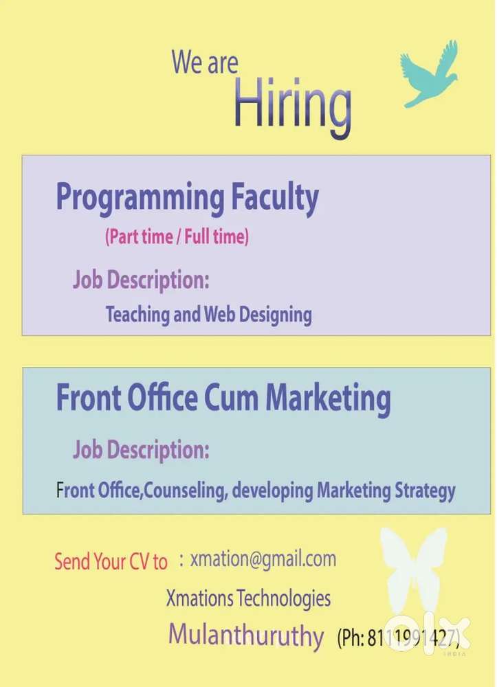 Computer faculty programming full/part time