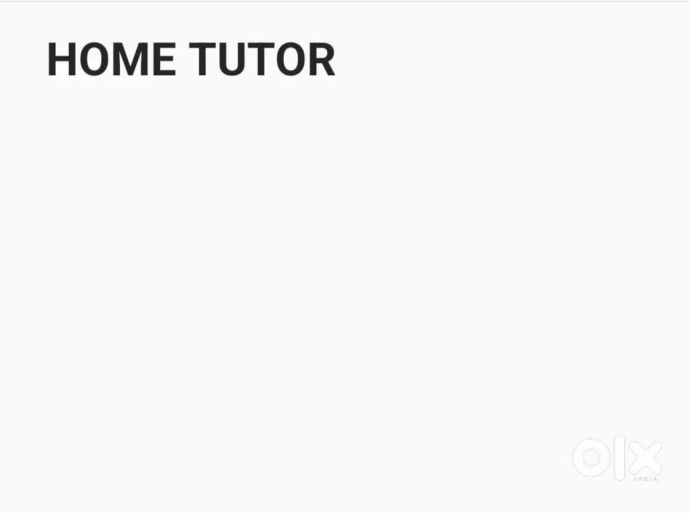 Home tutor from class 1 to 10